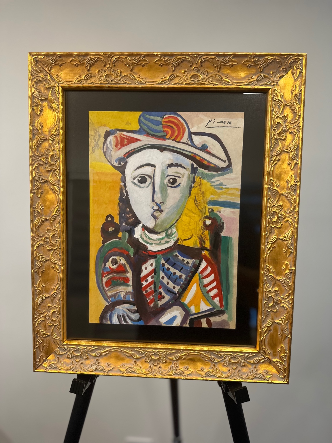 Portrait with Pipe, 19.04.70 (after Picasso) — gouache; fractured planes.