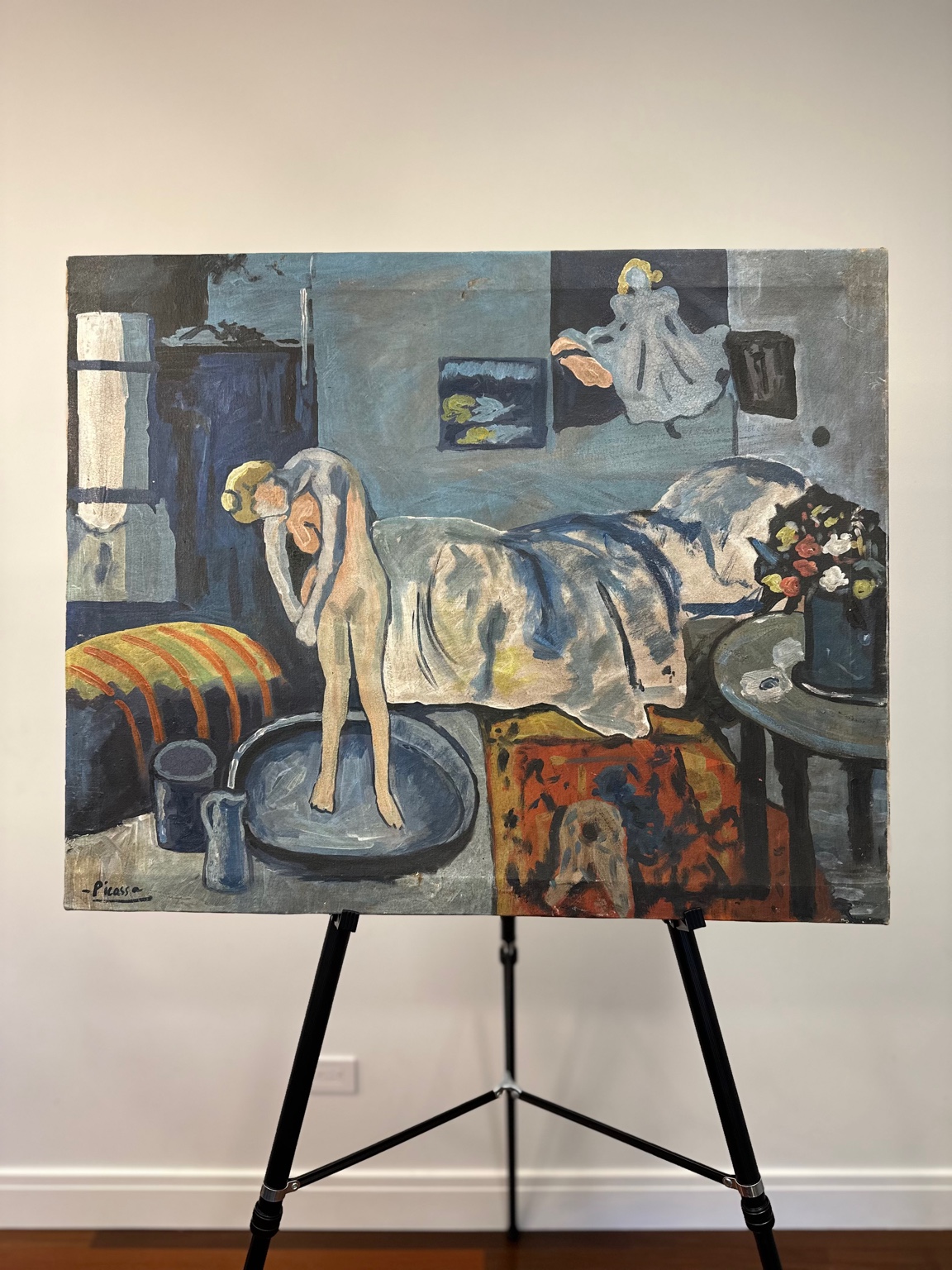 Picasso — The Blue Room (1901). Intimate interior from the Blue Period.