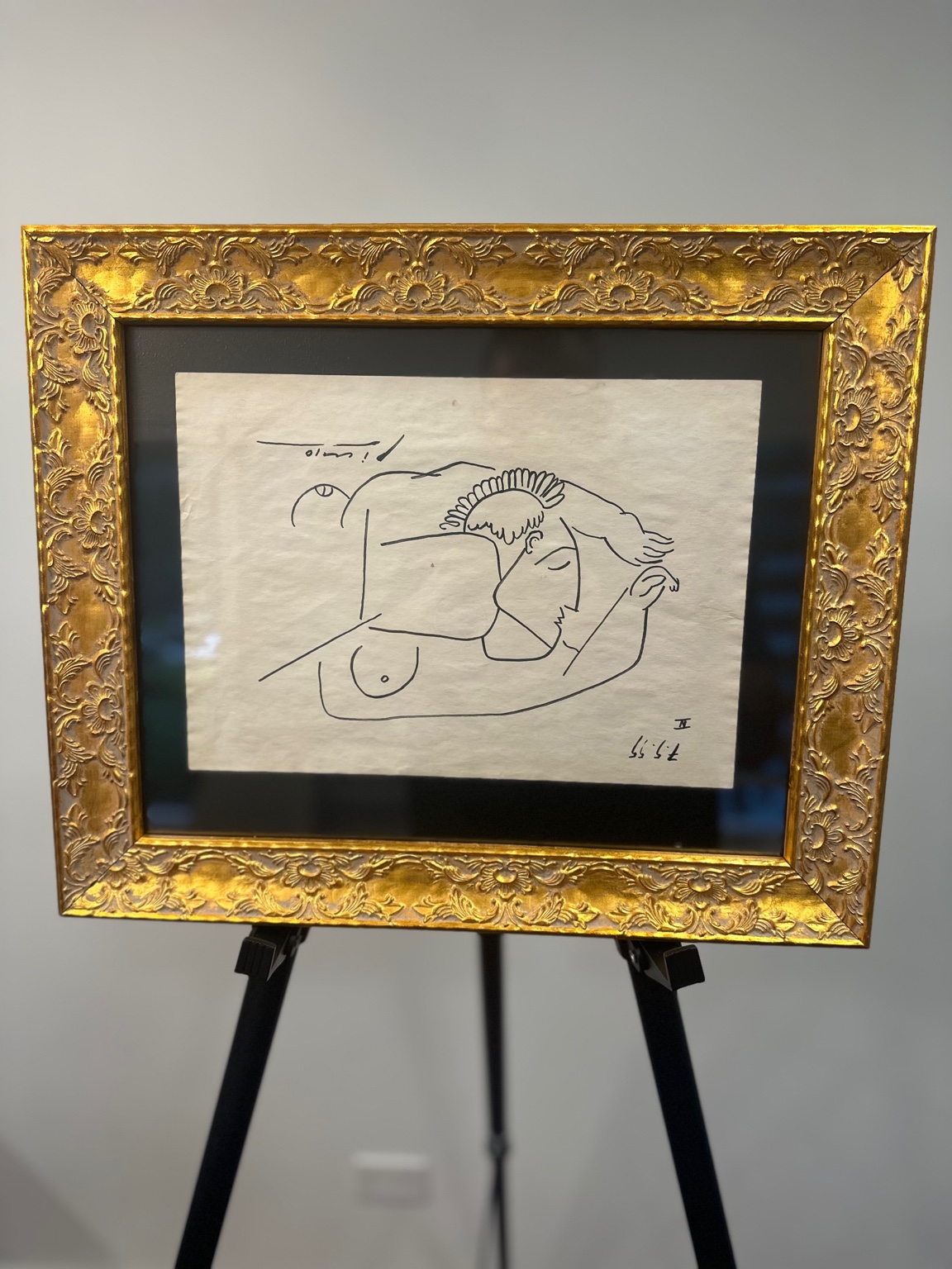 Arena with Picadors, 25.05.57 (after Picasso) — ink sketch; vivid tempo.