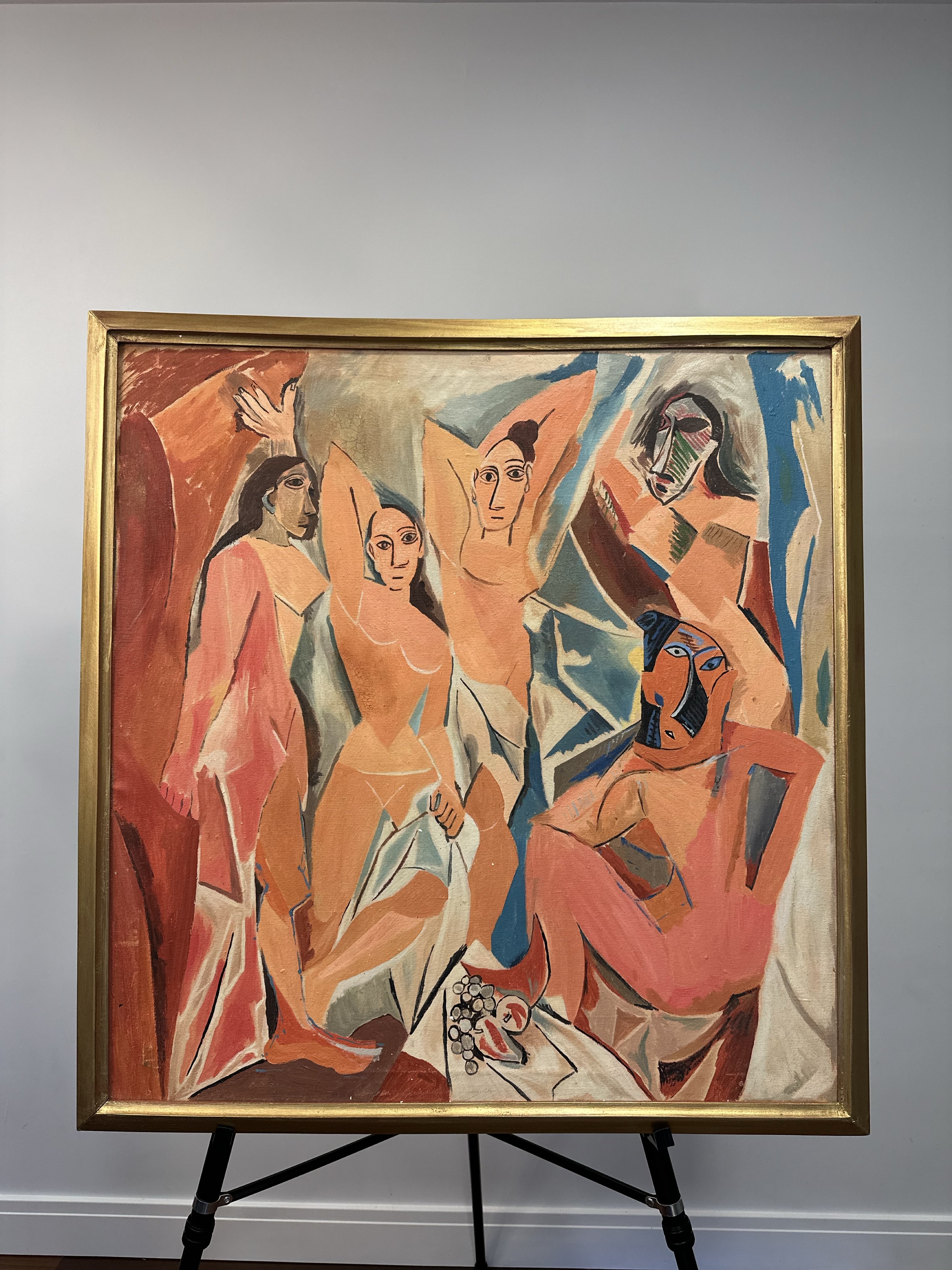 Picasso — Les Demoiselles d’Avignon (1907). Pivotal modernist work; angular forms.