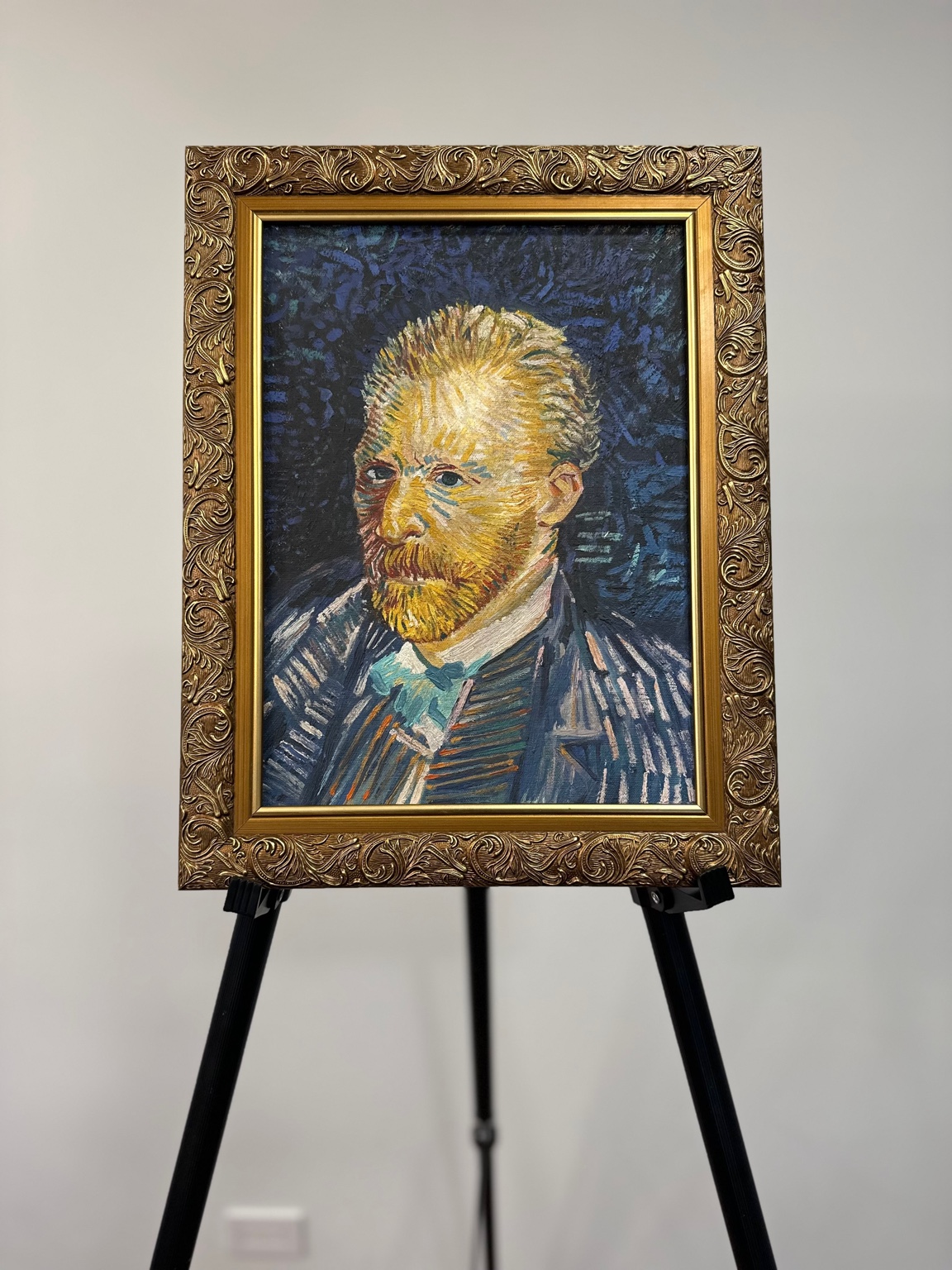 Van Gogh — Self-Portrait with Straw-Colored Hair (1887). Energetic strokes and contrast.